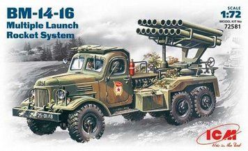 Збірна модель 1:72 бойової машини БМ-14-16 ICM, військова артилерія і ЗРК ICM72581 фото