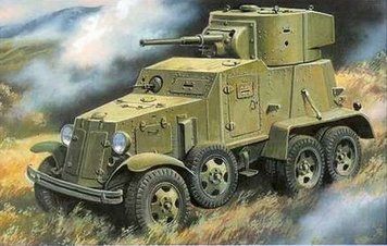 Збірна модель 1:72 бронеавтомобіля БА-6 Unimodels, військові бронетранспортери UM318 фото