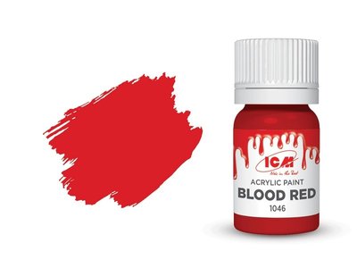 Краска акриловая кроваво-красная полуматовая ICM 1046 ICM01046 фото