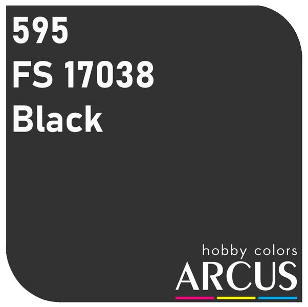 E595 Алкидная эмаль FS 17038 Black ARC-E595 фото