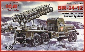 Збірна модель 1:72 бойової машини БМ-24-12 ICM, військова артилерія і ЗРК ICM72591 фото