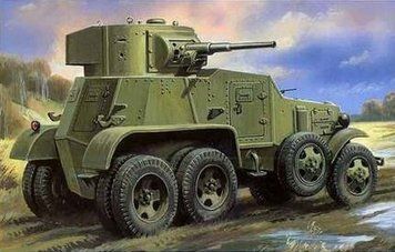 Збірна модель 1:72 бронеавтомобіля БА-3 Unimodels, військові бронетранспортери UM320 фото