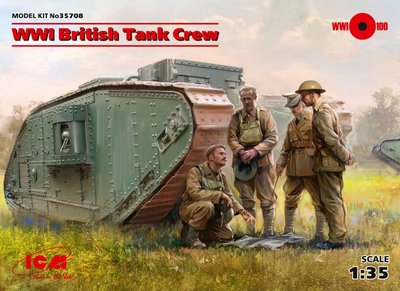 Набор 1:35 фигурок Британский танковый экипаж ICM35708 фото