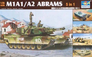 Збірна модель Trumpeter m1A1/A2 Abrams - 1:35 масштабна з пластику, танки і САУ TRU01535 фото