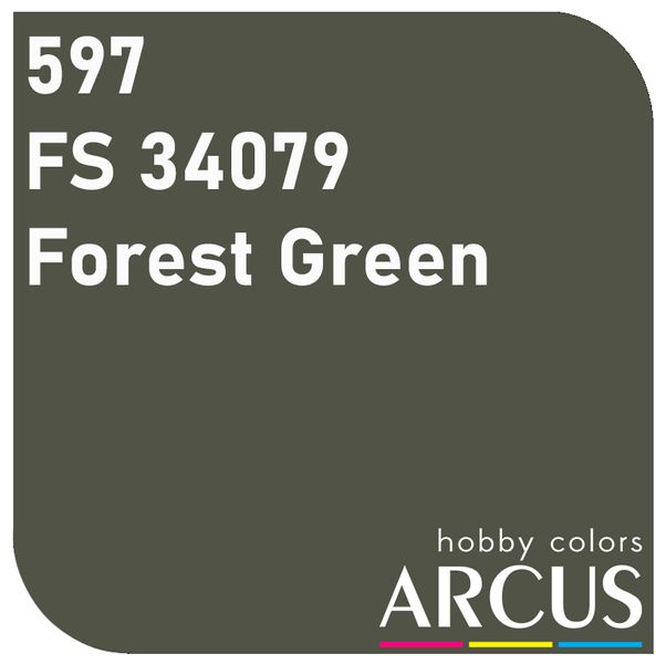E597 Алкидная эмаль FS 34079 Forest Green ARC-E597 фото