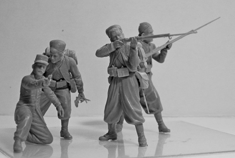 Набір 1:35 фігурок Французькі зуави (1914 р.) ICM35709 фото