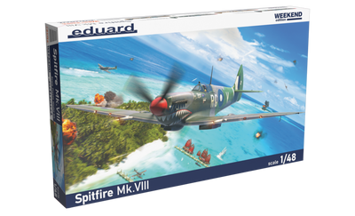 Збірна модель 1:48 винищувача Spitfire Mk.VIII EDU84154 фото