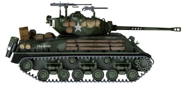 Збірна модель 1:35 танка M4A3E8 Sherman 'Fury' ITL6529 фото