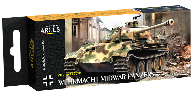 2098 Набор красок 'Wehrmacht Midwar Panzers' ARC-SET02098 фото
