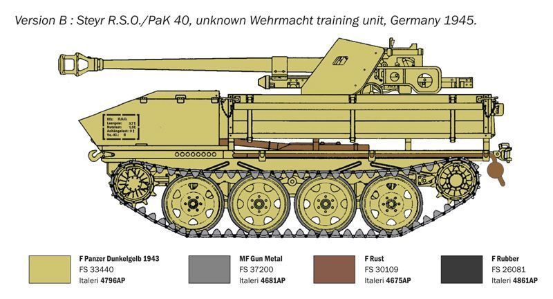 Сборная модель САУ RSO/PaK 40 1/35, Italeri 0355, танки и САУ ITL0355 фото
