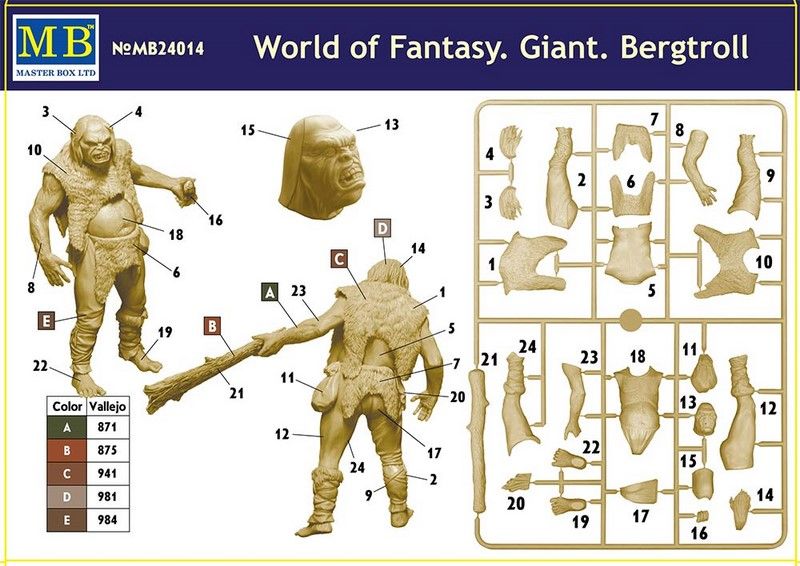 Набор 1:24 фигурок World of Fantasy MB24014 фото