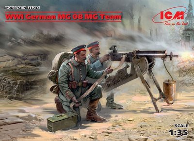 Кулемет MG 08 з розрахунком - 1:35 ICM35711 фото