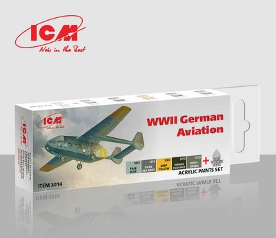 Набір фарб для німецької авіації 2МВ ICM 3014 ICM03014 фото