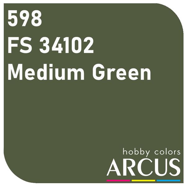 E598 Алкідна емаль FS 34102 Medium Green ARC-E598 фото