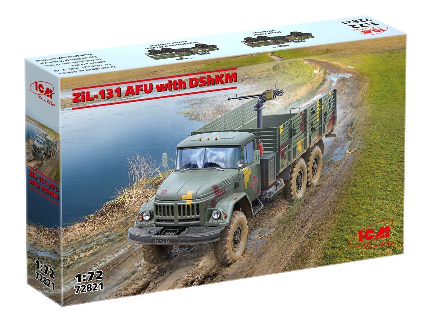 Збірна модель автомобіля 1:72 ЗіЛ-131 ЗСУ з ДШКМ, ICM 72821