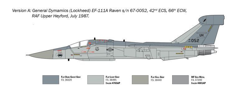 Збірна модель літака EF-111A Raven 1/72, Italeri 1235, гелікоптери та вертольоти ITL1235 фото