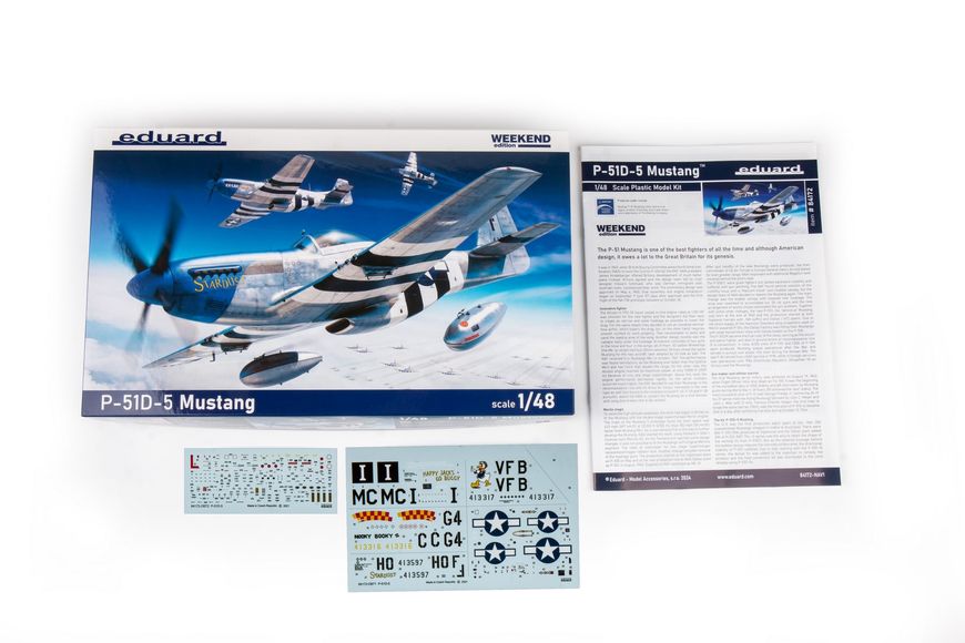 Збірна модель 1:48 винищувача P-51D-5 Mustang EDU84172 фото