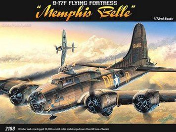 Сборная модель Academy b-17F 'Memphis Belle' - 1:72 масштабная из пластика, военная авиация до 1945 г. AC12495 фото