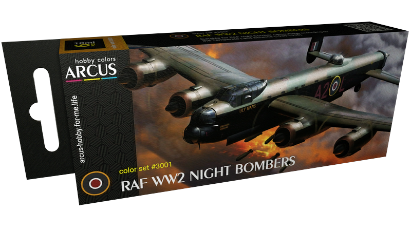 3001 Набор красок 'RAF WW2 Night Bombers' ARC-SET03001 фото