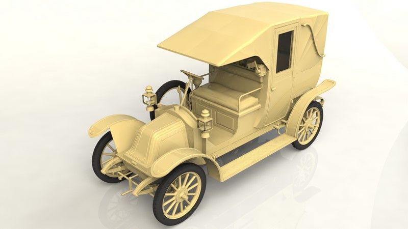 Збірна масштабна модель 1:24 автомобіля Паризьке таксі Type AG 1910 ICM24030 фото