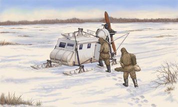 Збірна модель аеросаней НКЛ-16, Trumpeter 02337, військові автомобілі TRU02337 фото