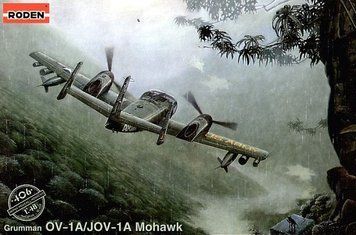 Сборная модель 1:48 самолета Grumman OV-1A/JOV-1A Mohawk Roden, геликоптеры и вертолеты RN406 фото