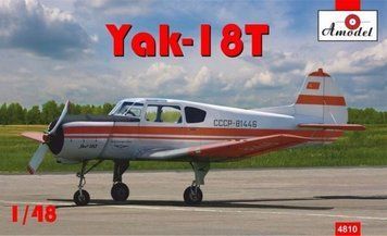 Збірна масштабна модель 1:48 літака Як-18Т Amodel, військова авіація після 1945 р. AMO4810 фото