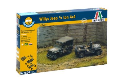 Збірна модель 1:72 автомобілів Willys Jeep 1/4 тонни ITL7506 фото