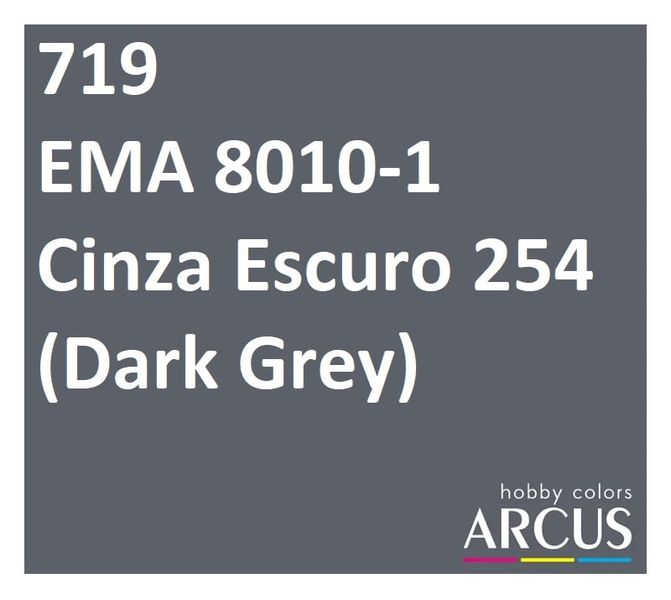E719 Алкидная эмаль EMA 8010-1 Cinza Escuro 254 ARC-E719 фото