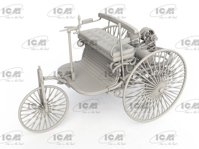 Збірна масштабна модель 1:24 автомобіля Benz Patent-Motorwagen 1886 ICM24042 фото