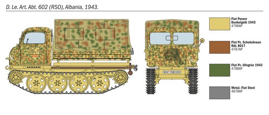 Збірна модель автомобіля Steyr RSO/01 з солдатами 1/35, Italeri 6549, військові автомобілі ITL6549 фото