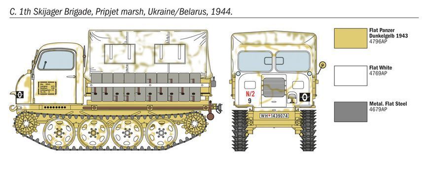 Збірна модель автомобіля Steyr RSO/01 з солдатами 1/35, Italeri 6549, військові автомобілі ITL6549 фото