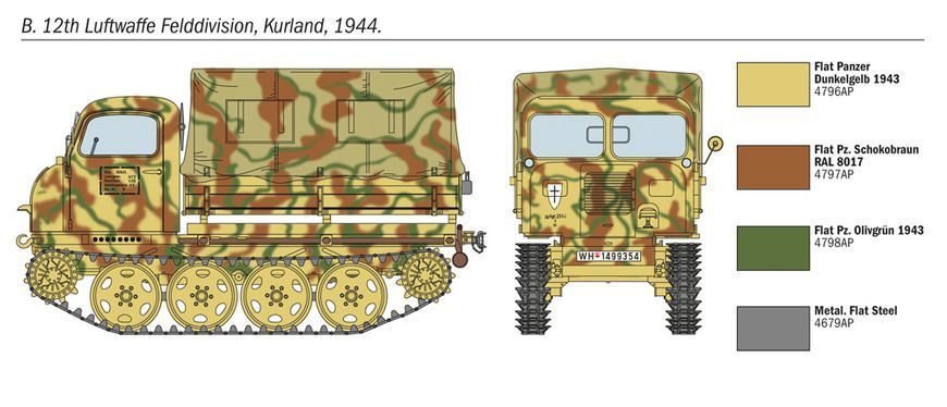 Збірна модель автомобіля Steyr RSO/01 з солдатами 1/35, Italeri 6549, військові автомобілі ITL6549 фото